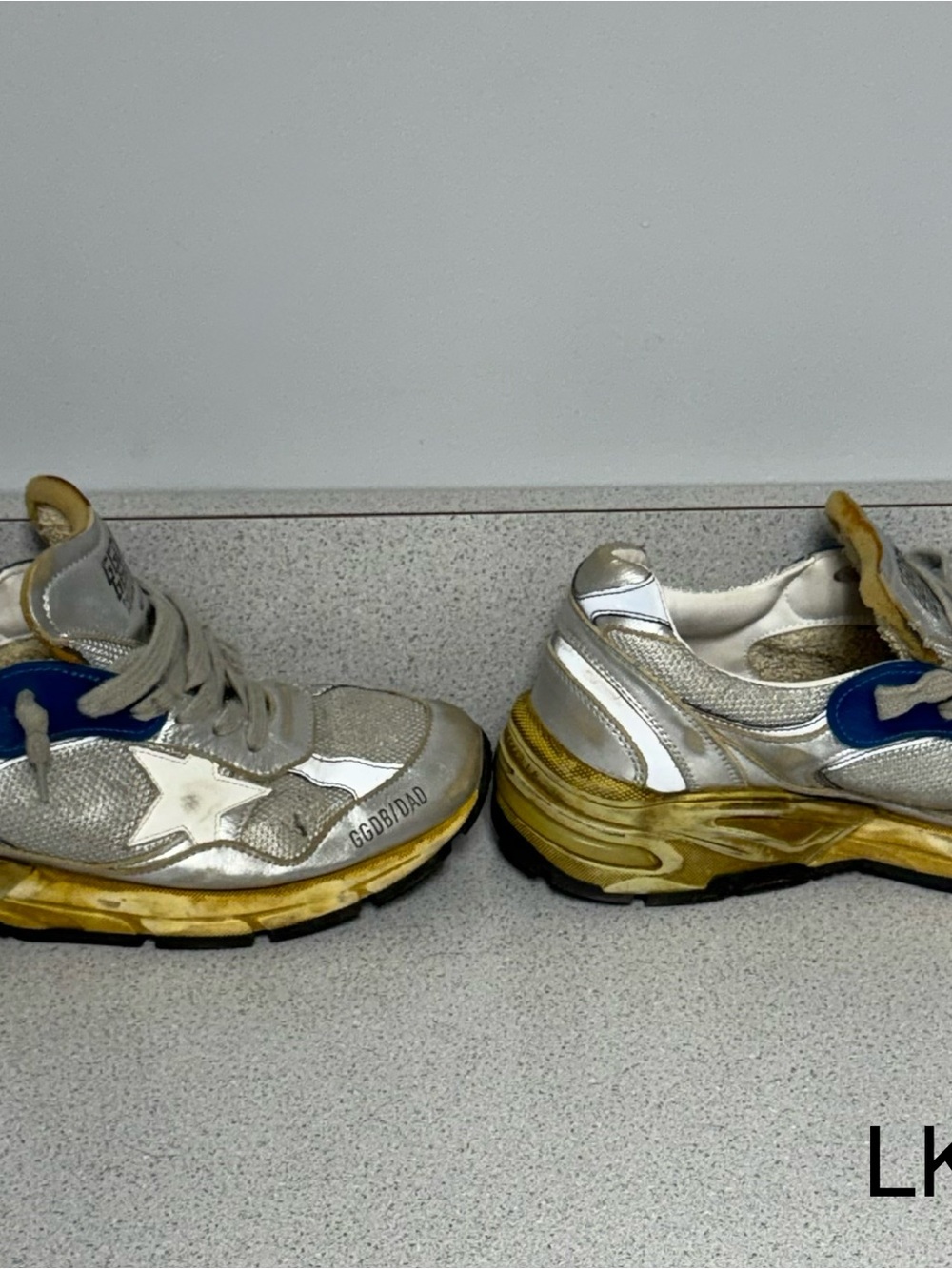 Golden Goose Dad-Star Silver Blue Sneakers EU 38 US 8